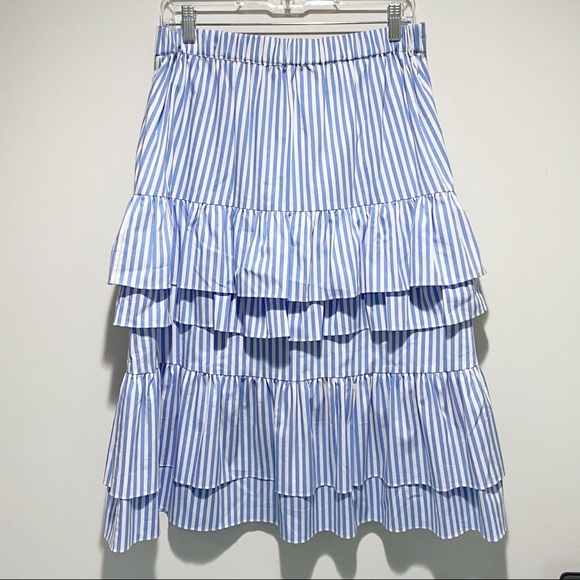 Rachel Parcell Stripe Stretch Cotton Tier Skirt - Picture 4 of 4